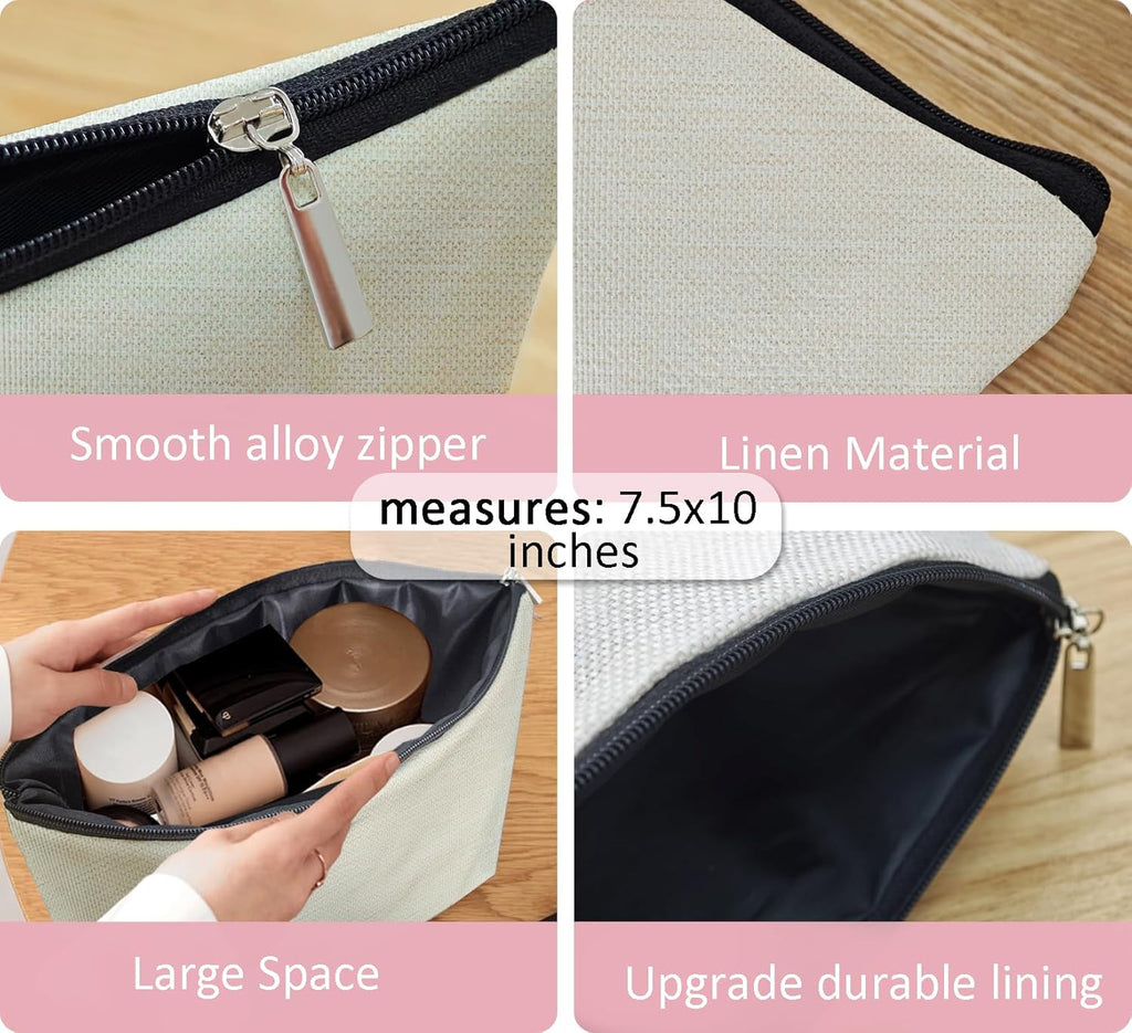 Christian Pink Bow Makeup Bag,Christian Gifts Cosmetic Bag Aesthetic,Inspirational Travel Toiletry Pouch Gift for Teen Girls Women,Birthday Christmas Gift for Bestie Daughter